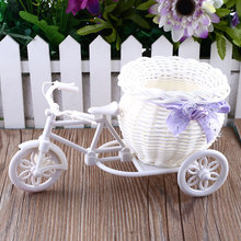 SOLEDI белый трехколесный велосипед дизайн Цветочная корзина контейнер для хранения цветочных растений Флер ваза для дома Вечеринка прополка украшение 2024 - купить недорого