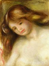 Pinturas a óleo femininas busto de um young nude de pierre auguste renoir arte de alta qualidade pintada à mão 2024 - compre barato