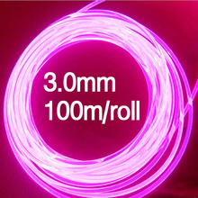 Side Glow Plastic fiber optical 100m/roll 3.0mm LED lights Cable for Car Decorative lighting Optical Fibers Wire 2024 - buy cheap