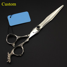 Custom high quality Japan steel 7 '' Dragon pet dog grooming hair scissors grooming cutting shears berber hairdressing scissors 2024 - buy cheap