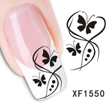Nail Decal Stickers For Women Water Decals Sheets Nails Wraps Sticker Finger Nail Butterfly Design Nails Decals Transfer NXF1550 2024 - buy cheap