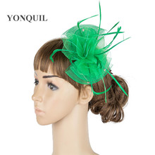 Derby crinolina fascinator acessórios de cabelo para casamento, charmoso, noiva, acessórios de cabelo, coquetel, eventos, chapéus tmyq046 2024 - compre barato