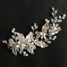 SLBRIDAL Silver Color Crystal Rhinestone Flower Wedding Hair Clip Barrettes Bridal Headpiece Hair Accessories Women Hair Jewelry 2024 - buy cheap