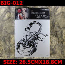 Свирепый Скорпион размер 265 мм x 188 мм абсолютно новый боди-арт тату временные тату экзотические сексуальные тату наклейки 2024 - купить недорого