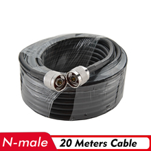 Cabo coaxial n conector macho, de baixa perda 50-5 preto 20 m, conexão com antena externa/interna e impulsionador de sinal, 20 metros 2024 - compre barato