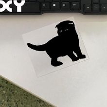 XY 12CM*10CM Pet Cat Fun Car Stickers And Decals Motorcycle Car Styling Black/Silver 2024 - buy cheap