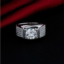 5Ct Exclusivo 11 Diâmetro mm de Diamante Anel de Casamento para Os Homens Homem Anel Sólido 925 Prata de Alta Qualidade da Jóia Dos Homens 2024 - compre barato