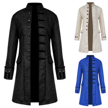 Steampunk Jacket Stand Collar Steampunk Jacket Long Sleeve Gothic Brocade Jacket Frock Coat A425 2024 - buy cheap