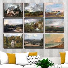 Home Decoration Art Wall Pictures Fro Living Room Poster Print Canvas Paintings England John Constable Castle with Rainbow 2024 - buy cheap