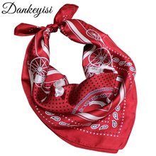 DANKEYISI All Match Real Silk Female Scarf Printing Bandana Small Square Silk Scarf Silk Ribbon Neck Scarf Satin Women Scarves 2024 - buy cheap