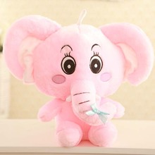 Bonito elefante criativo dom elefante de brinquedo de Pelúcia rosa dos desenhos animados boneca cerca de 40 cm 0216 2024 - compre barato