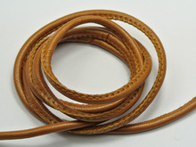 32,8 pies de café cosido redondo de cuero sintético suave cuerda de joyería 5mm 2024 - compra barato