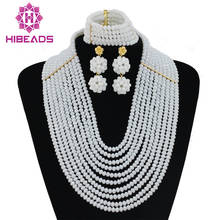 Charms 10 Layers White African Beads Jewelry Set Fashion Women Party/Engagement Necklace Jewelry Set  Free Shipping GS176 2024 - buy cheap