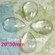 50pcs/Lot, Good Quality 20X30mm Dome Teardrop Clear Magnifying Glass Cabochon 2024 - buy cheap