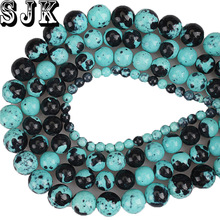 Natural Black Blue Clay Rainbow Ceramic Stone Round Beads 4 6 8 10 12mm For Handmade Necklace Bracelet Jewelry Making 2024 - buy cheap