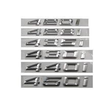 Chrome Silver ABS Number Letters Car Trunk Badge Emblem Emblems Sticker for BMW 4 Series 420i 428i 435i 430i 440i 450i 460i 2024 - buy cheap