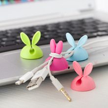 6PCS/lot Cord Holder Cute Rabbit ears clamp Cable Wire Organizer Cable Clip Tidy USB Charger Line Storage 2024 - buy cheap