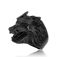 Мужские классические кольца SKA Anelli из титановой стали с головой волка в стиле панк, высококачественные золотистые кольца для мужчин 2024 - купить недорого