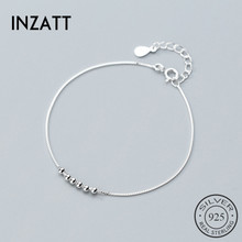 INZATT 100% 925 Sterling Silver Minimalist Geometric Light Beads Bracelet For Charm Women Party FINE Jewelry Classic Gift 2024 - buy cheap