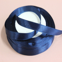 3/8"10mm navy Satin Ribbon For Hairbow DIY Party Decoration, 25Yards/Roll 2024 - buy cheap