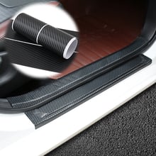 4 Pcs Black Carbon Fiber Car Door Pedal Plate Sill Scuff Cover Sticker For Skoda Octavia A5 A7 Car Interior Mouldings C45 2024 - buy cheap