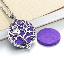 1pc Aroma Open Antique Vintage Locket Pendant Perfume Essential Oil Aromatherapy Diffuser Necklace owl Necklace 2024 - buy cheap