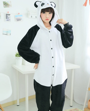 Kigurumi novo inverno anime pijamas panda traje cosplay pijamas hoodies adulto dos desenhos animados animais onesies pijamas 2024 - compre barato