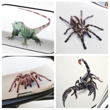 Pegatina 3D de animales para coche, parachoques Spider Gecko Scorpions para Audi A1, A2, A3, A4, A5, A6, A7, A8, B5, B6, B7, B8, C5, C6, Q2, Q3, Q5, Q7, TT, S3, S4, S5 2024 - compra barato
