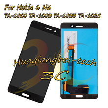5,5 ''для Nokia 6 N6 TA-1000 TA-1003 TA-1033 TA-1025 цельный ЖК-дисплей + сенсорный экран дигитайзер в сборе для Nokia 6 100% тестирование 2024 - купить недорого