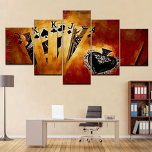 Modern HD Print Painting Modular Pictures 5 Panel Playing Cards Framework Wall Art Poster Modular Home Decor Living Room Canvas 2024 - buy cheap