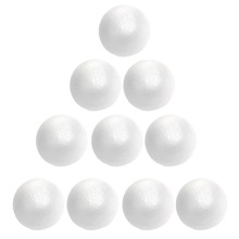 10 pçs 4cm decoração de natal modelagem artesanato presente de casamento decoração sólida bolas de espuma poliestireno esferas redondas (branco) 2024 - compre barato
