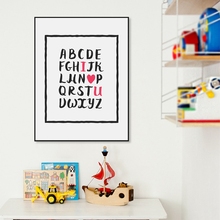 Творческий Алфавит детская комната холст Художественная печать картина плакат ребенок любовь милая фотография 2024 - купить недорого