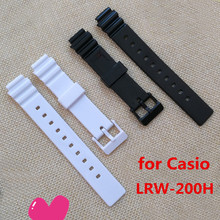 Watch Accessories Applicable for Casio Women's Watch Strap Black White LRW-200H Resin Strap Tape Watch Chain 2024 - buy cheap
