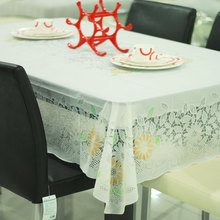 Mantel desechable de pvc translúcido para mesa de comedor, decoración moderna de encaje, resistente al agua 2024 - compra barato