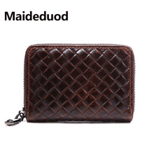 Maideduod  Unisex Genuine Leather Card holder Wallets RFID Business Cards Case Coin Wallet Large Capacity Credit Holders Purses 2024 - buy cheap