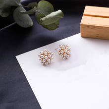 Dominated Fashion Simple Sweet Temperament Pearl Earrings Compact Lovely Stud earrings Jewelry 2024 - buy cheap