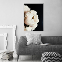 Quadros decorativos para sala de estar, estilo nórdico, preto, branco, pintura em tela, flor rosa, posteres e impressões, imagens de parede 2024 - compre barato