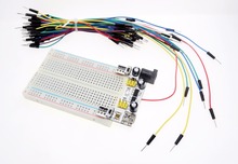 Suq-Módulo de circuito de potencia MB102 de 3,3 V/5V, kit de prototipo sin soldadura de 400 puntos, 65 cables de puente flexibles 2024 - compra barato