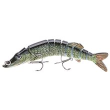5 "12.5cm 20g Fishing Lure Multi Articulated 9-segement Pike Muskie Swimbait Crankbait hard fish bait with two Triple hook 2024 - buy cheap