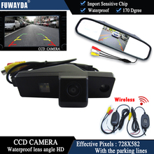Fuwayda câmera de ré para automóveis, sem fio, com chip ccd chip para toyota highlander cluger lexus rx300 + 4.3 função, monitor de espelho retrovisor 2024 - compre barato