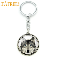 TAFREE-Llavero Arctic Wolf Chapado en plata para hombre y mujer, llavero redondo, regalo para llaves de coche, joyería Vintage, KC655 2024 - compra barato