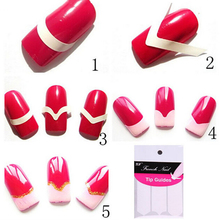 1Pcs Nail Sticker  DIY French Manicure Nail Art Tips Nail Art Form Fringe Guides Sticker Nail Decoration 2024 - buy cheap