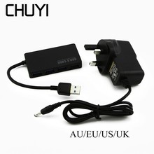Chuyi-hub usb 3.0 com 4 portas, alta velocidade, multi usb, adaptador de energia para macbook pro, acessórios para computador, ue/au/eua/reino unido 2024 - compre barato
