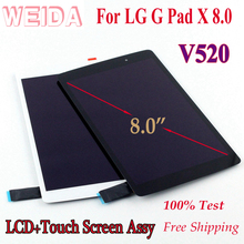 Weida-tela lcd de reposição 8 "para lg g pad x 8.0 v520 v522 v525 vsuporte de lcd para lg, conjunto de tela, branca/preta 2024 - compre barato