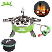 BRS Folding Gas Stove Camping Hiking 5 Small Burners Picnic Equipment Stainless Steel Gas Stove 7500W 2024 - buy cheap