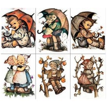 Diy Mosaic Diamond Painting umbrella happy children Cross Stitch Rhinestone Embroidery Full Diamond Painting 5d puzzle C381 2024 - buy cheap