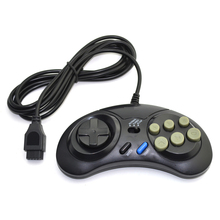 Controlador de juego para SEGA Genesis, accesorios de juego para SEGA MD, con función turbo y lenta, color negro, 2 uds. 2024 - compra barato