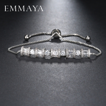 Emmaya pulseira de cristal de casamento feminina, bracelete ajustável, enfeite de festa, joia de amigo, presente 2024 - compre barato