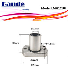 LMH12 UU-brida redonda de rodamiento, 12mm, LMH12 para impresora 3D, SMH12UU, rodamientos Kande, 1 unids/lote 2024 - compra barato