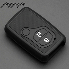 jingyuqin Carbon Silicone Car Key Case Cover For Toyota Land Cruiser Prado 150 Camry Prius Crown For Subaru Foreste Outback XV 2024 - buy cheap